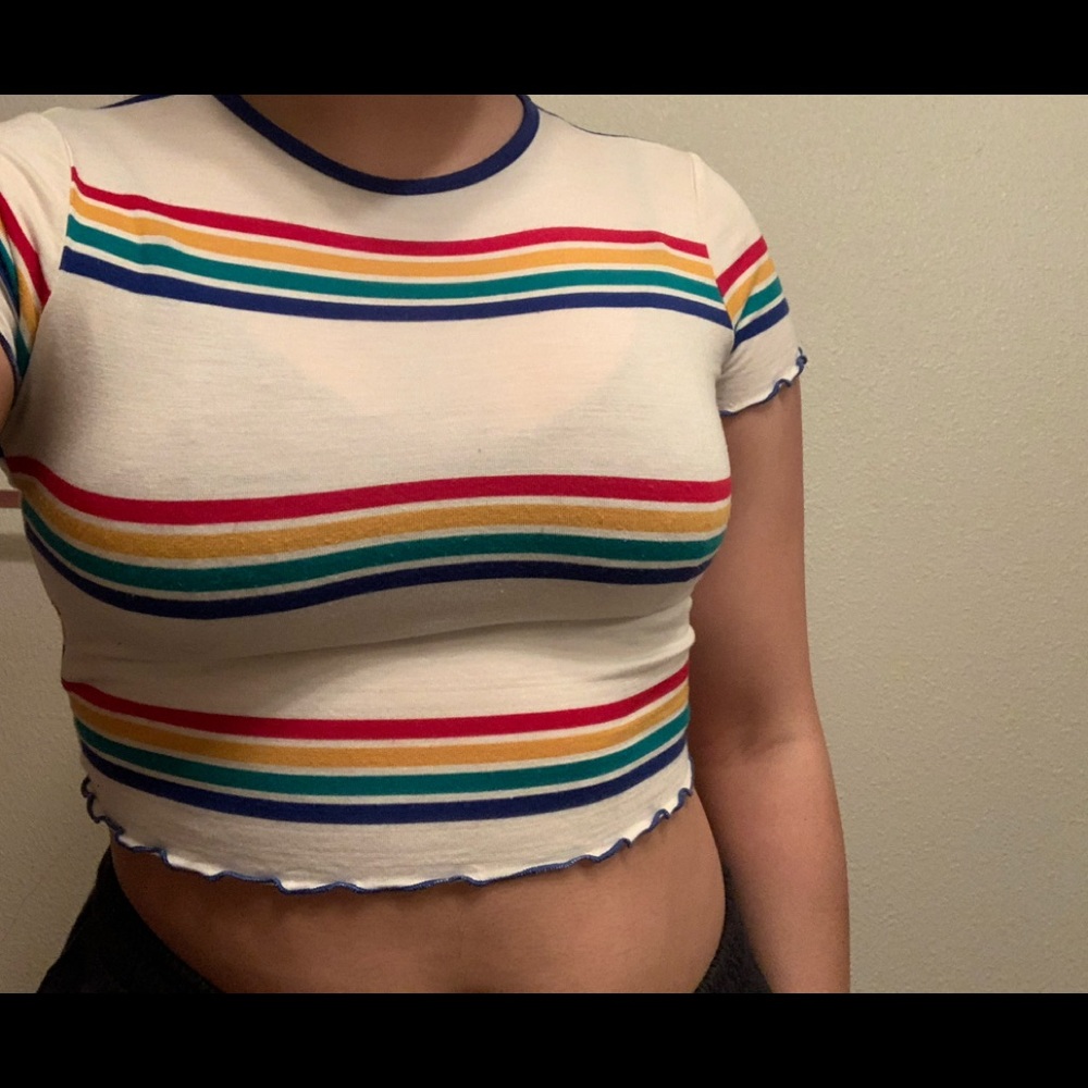 Rainbow F21 crop top